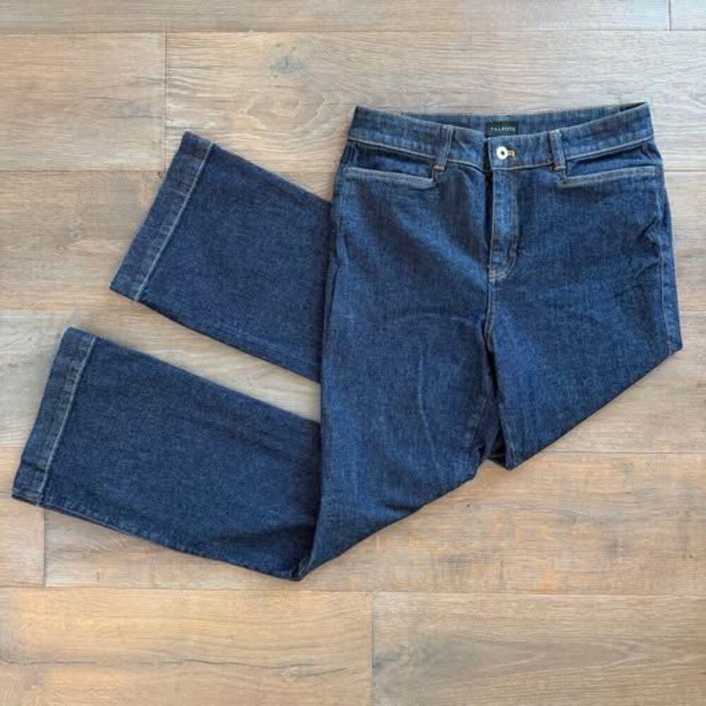 Talbots Dark Wash High-Rise Flare Leg Jeans Size 8